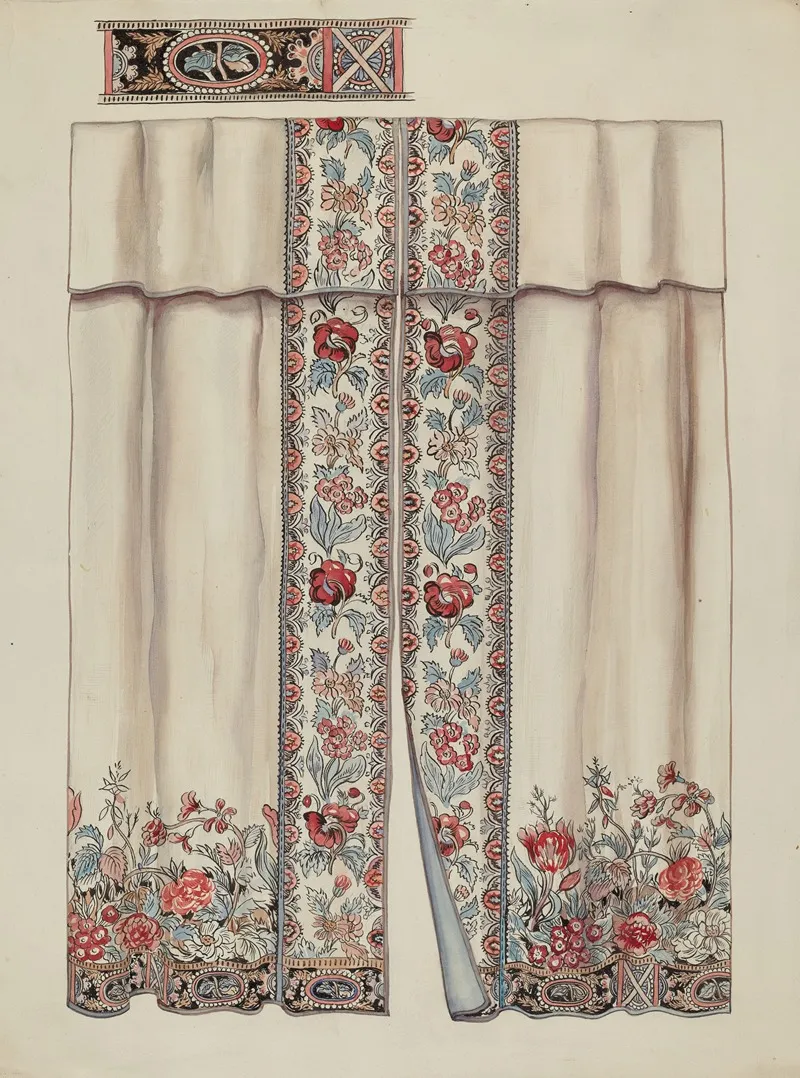 Curtains by Lillian Causey - Canvas Print