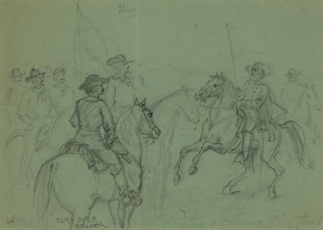 Custer Receiving Flag Of Truce