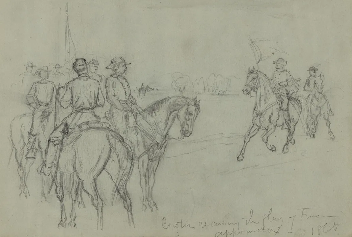 Custer Receiving The Flag Of Truce