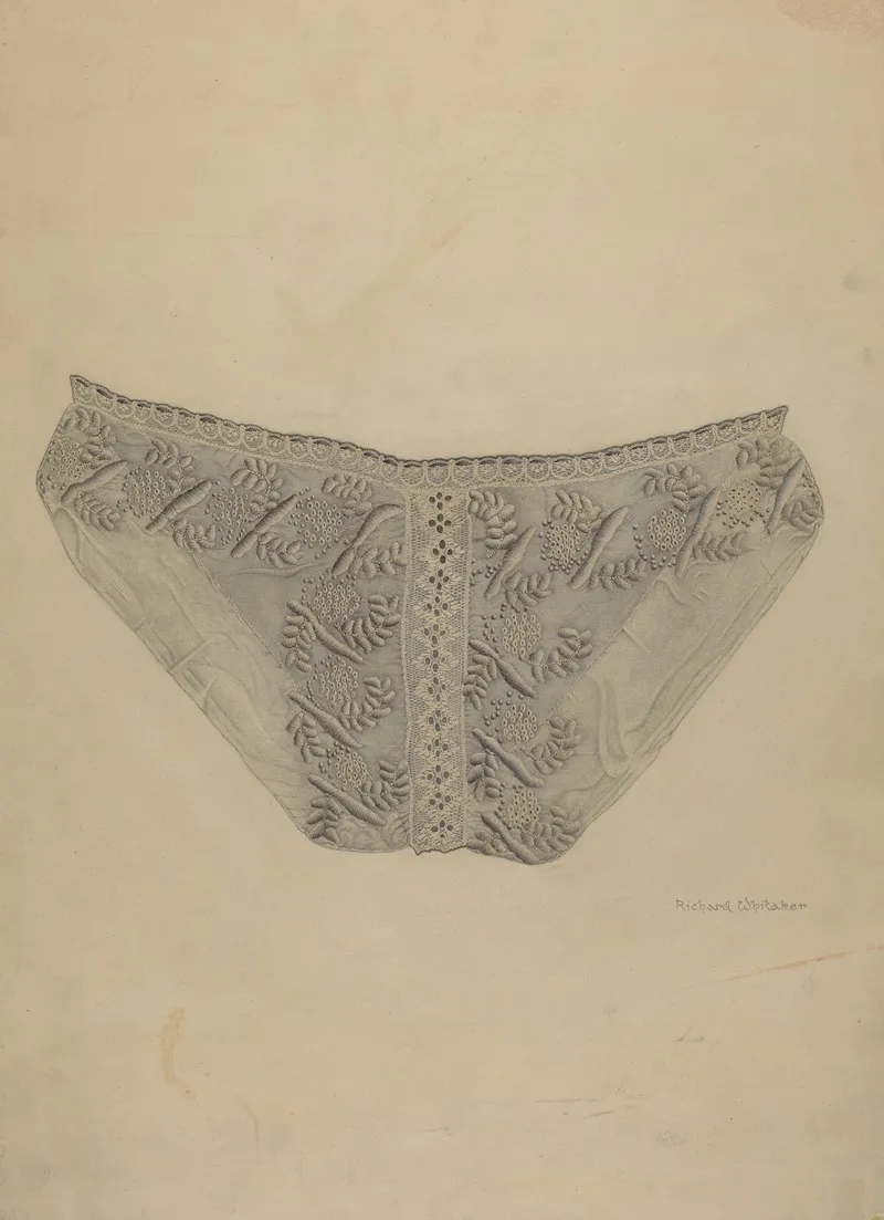 Cutwork Lace Bib by Richard Whitaker - Canvas Print