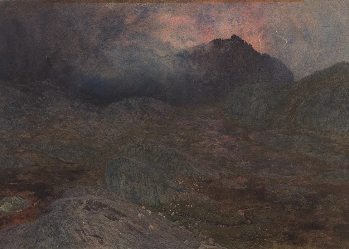 Cwm Trifaen by Alfred William Hunt - Canvas Print