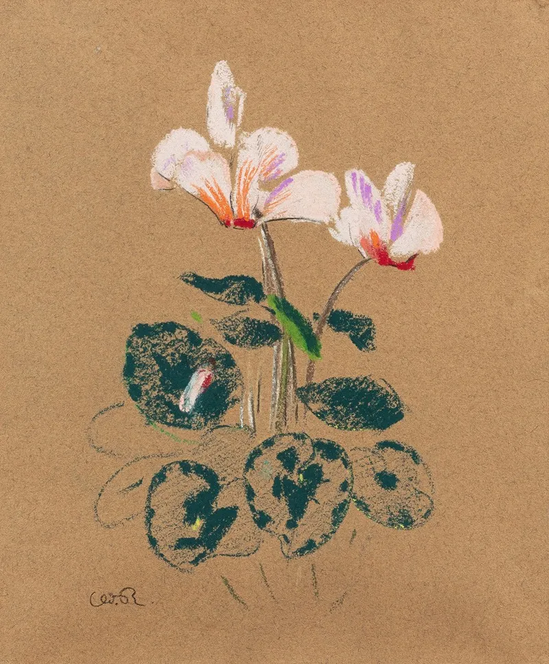 Cyclamen 11 by Odilon Redon - Canvas Print