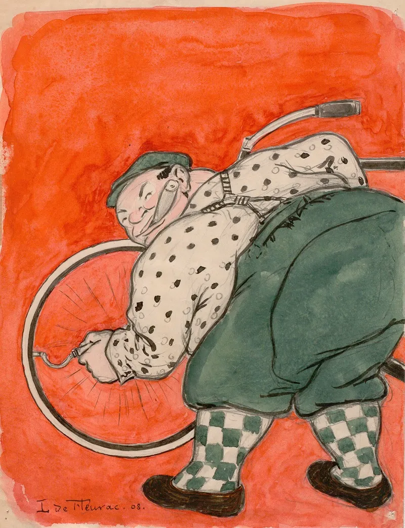 Cycliste by Louis de Fleurac - Canvas Print