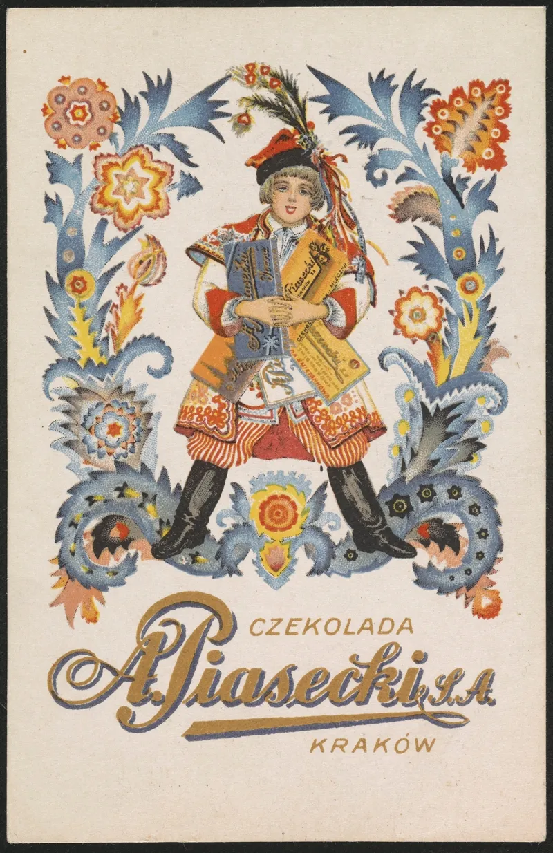 Czekolada A Piasecki S A Krakow by Art. Lit. Fr. Zieliński i Ska - Canvas Print