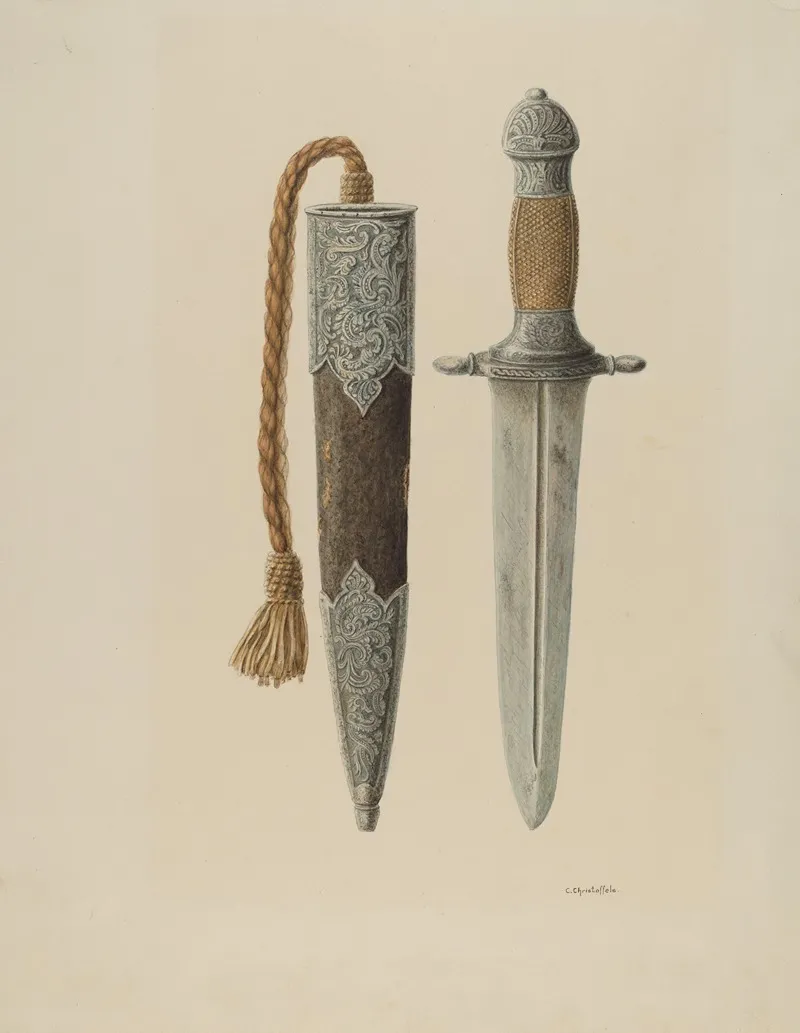 Dagger And Sheath by Cornelius Christoffels - Canvas Print