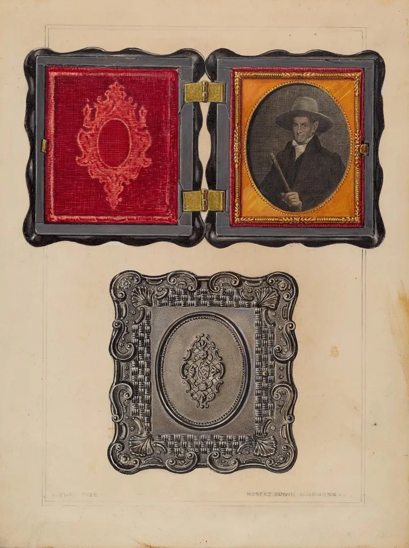Daguerreotype Case 2 by Robert Schuerer - Canvas Print
