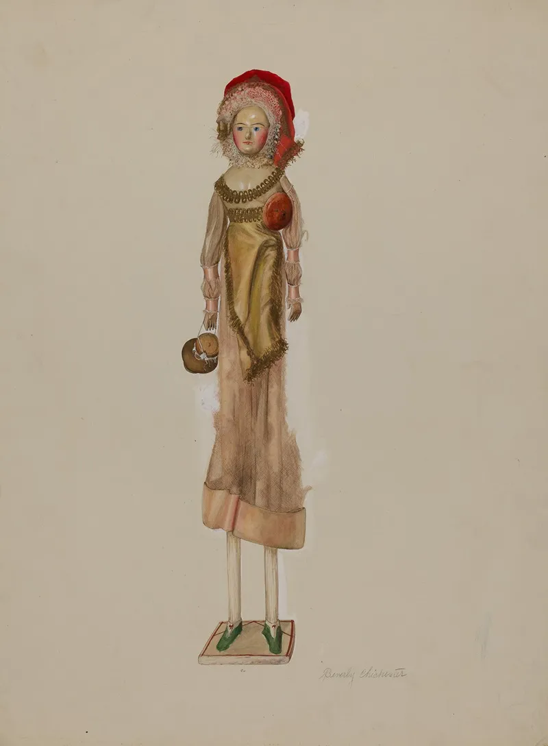 Dairy Maid Doll by Beverly Chichester - Canvas Print