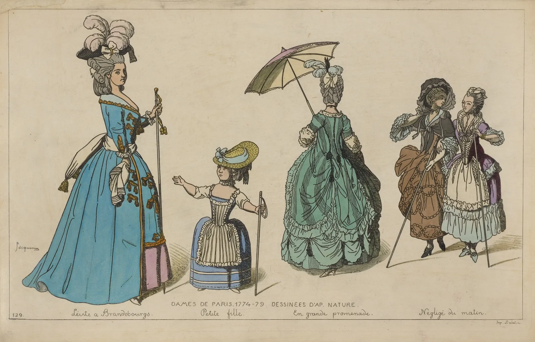 Dames De Paris 1774 79 Dessinees Dapres Nature
