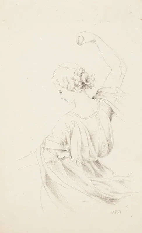 Dancing Girl Back by Helene Schjerfbeck - Canvas Print