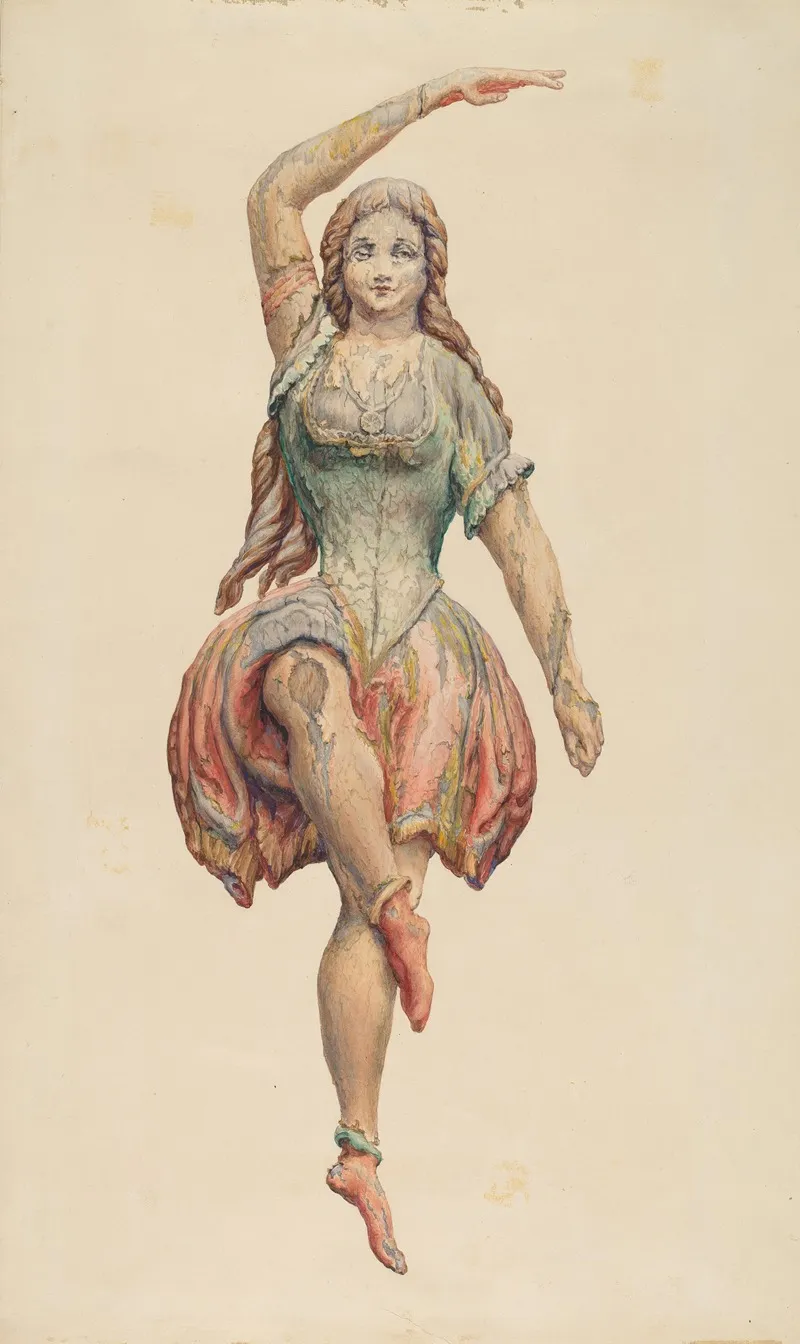 Dancing Girl From Sparks Carousel Wagon by Katharine Merrill - Canvas Print