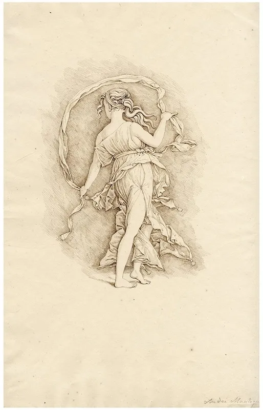 Dancing Woman Seen From Her Back by David Humbert de Superville - Canvas Print