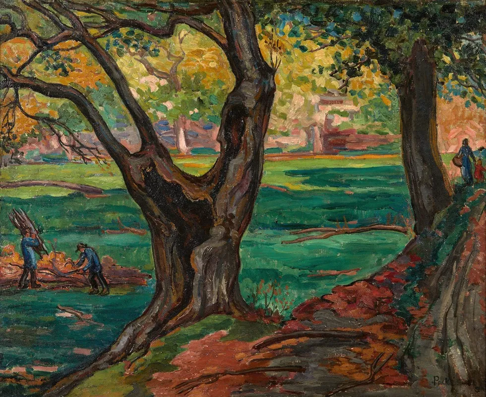 Dans Les Bois 3 by Jean Misceslas Peske - Canvas Print