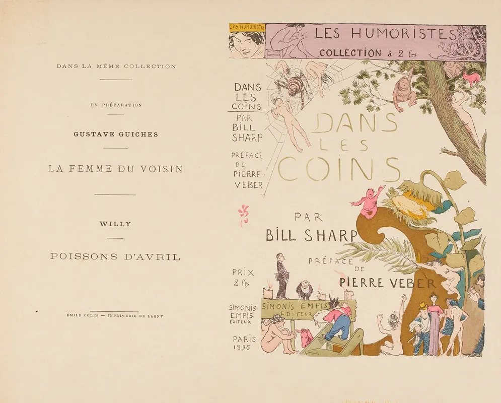 Dans Les Coins Couverture Du Livre De Bill Sharp Par Jean Veber