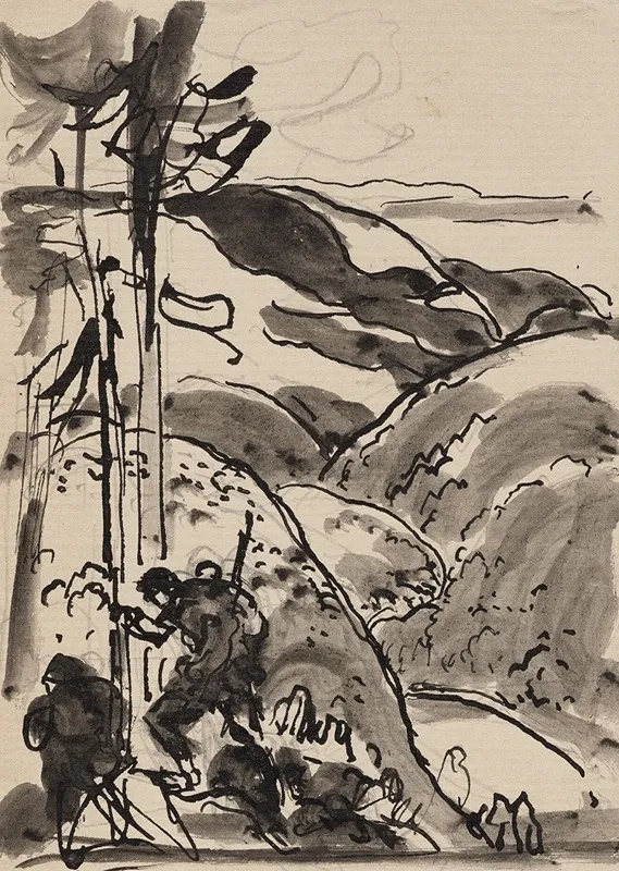 Dans Les Vosges 2 by Auguste Louis Lepère - Canvas Print