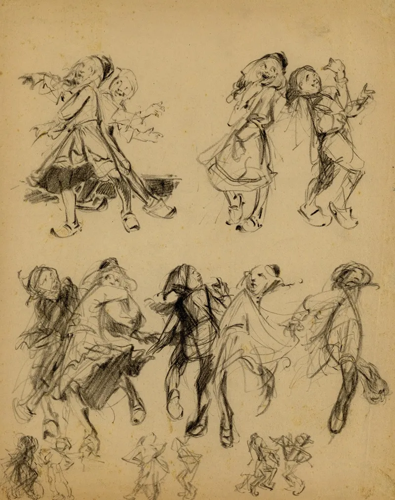 Dansende Figuren by Alfred Ost - Canvas Print