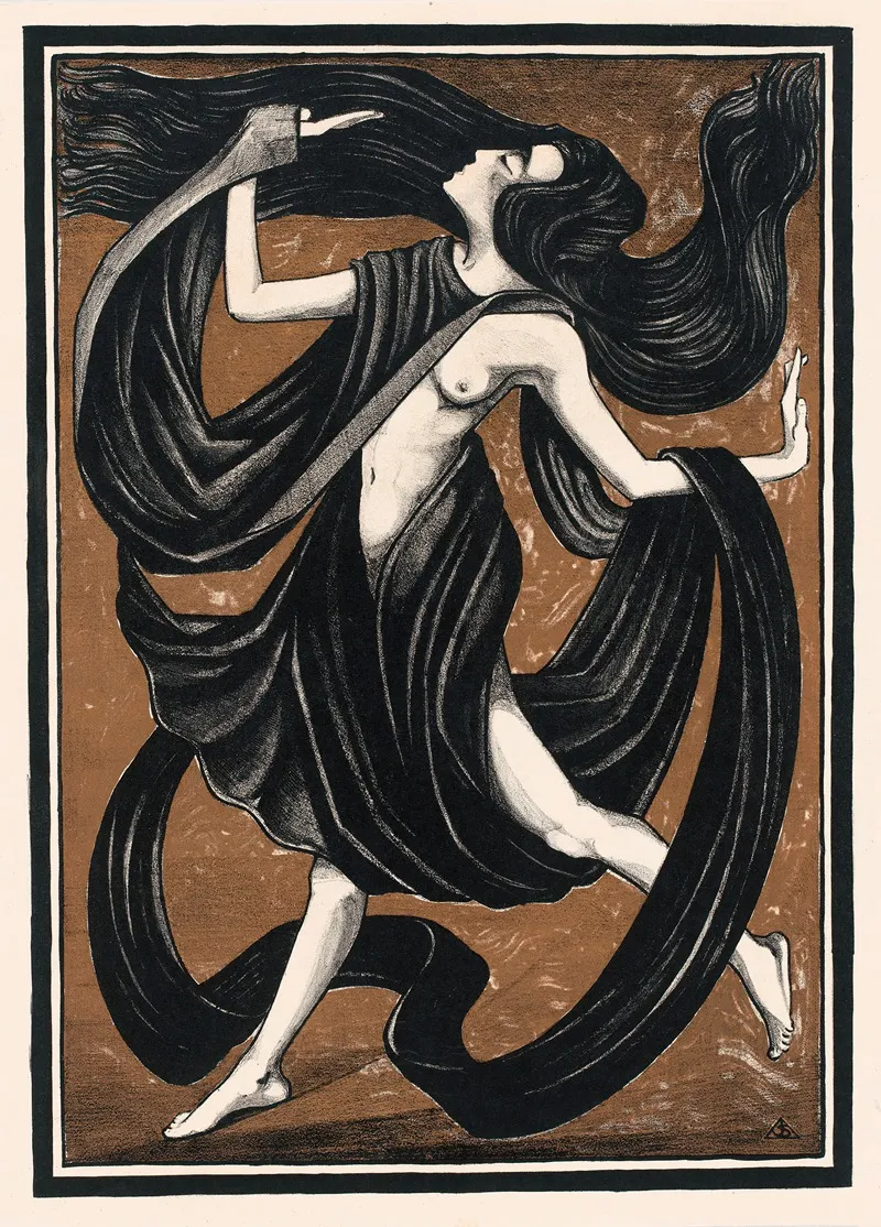 Danseres Met Draperieen by Henk Schilling - Canvas Print