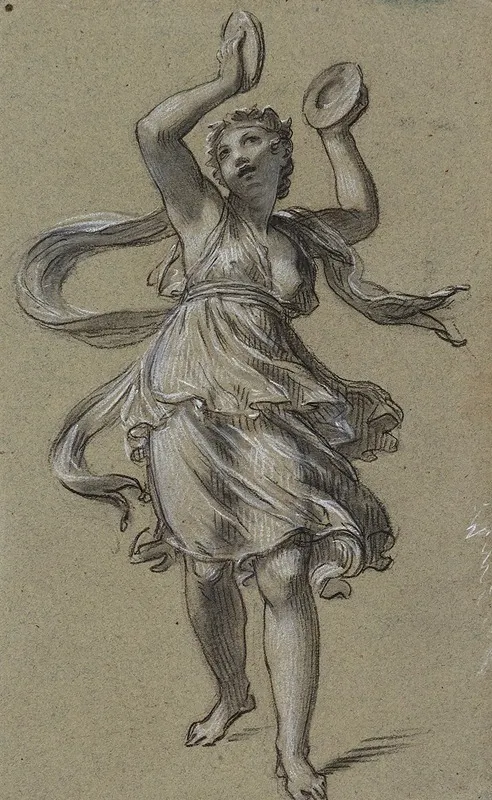 Danseuse Aux Cymbales by Pierre-Paul Prud'hon - Canvas Print