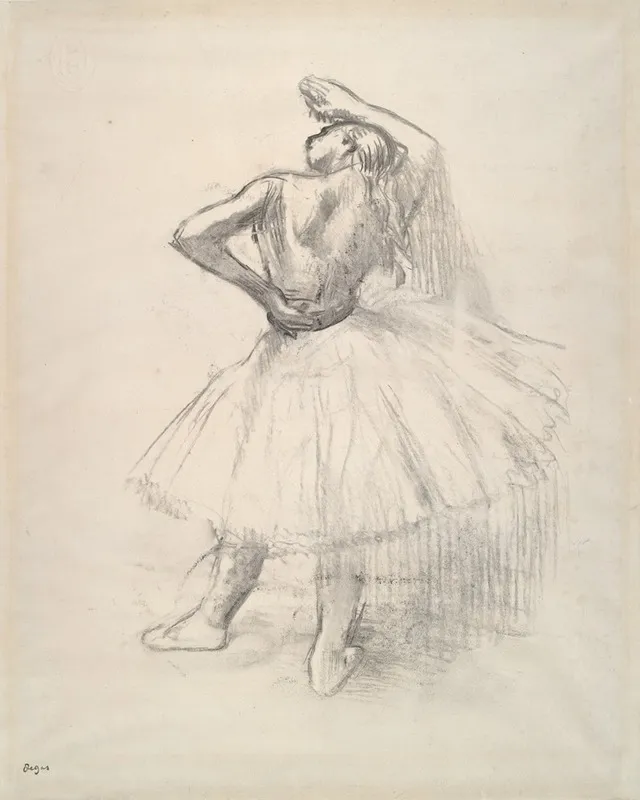 Danseuse Debout Le Bras Droit Leve Standing Dancer Right Arm Raised
