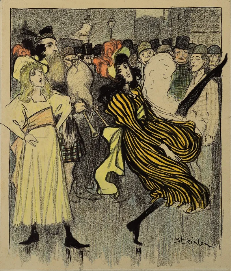 Danseuse Ecossaise Dans Une Rue De Londres