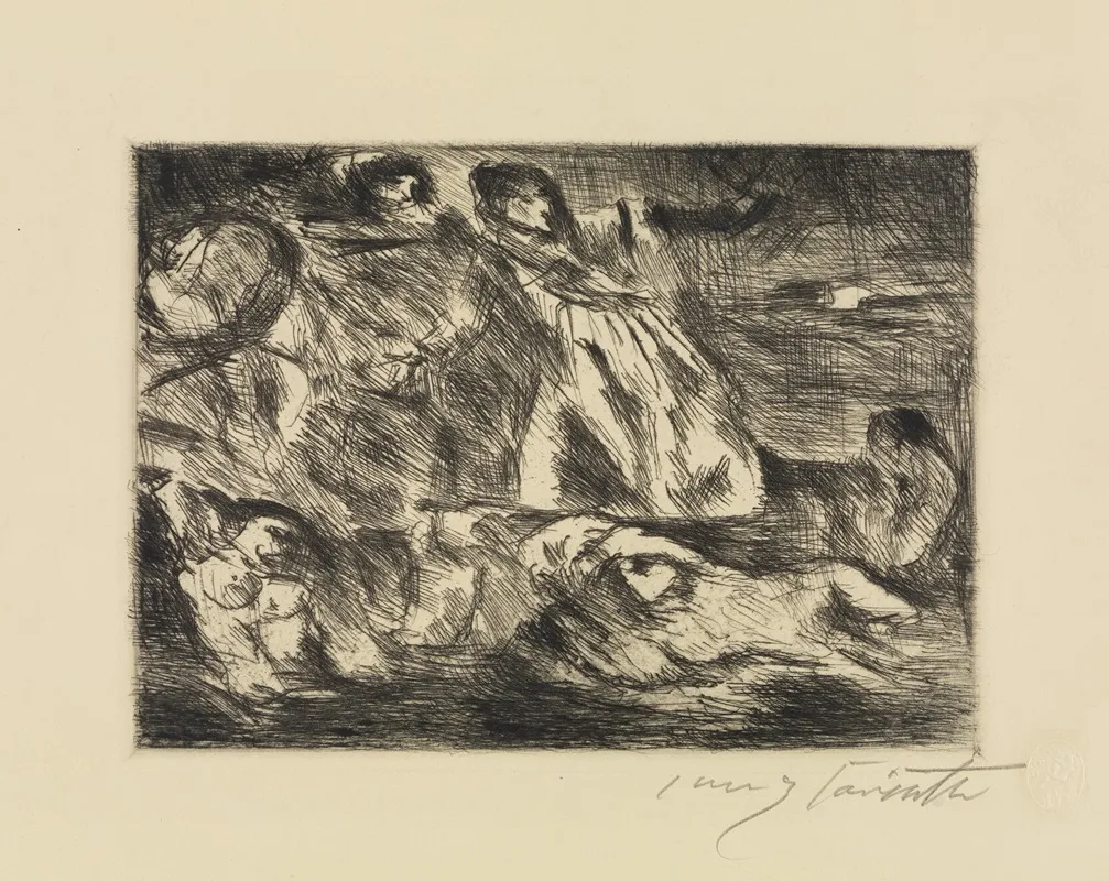 Dantebarke Nach Delacroix by Lovis Corinth - Canvas Print