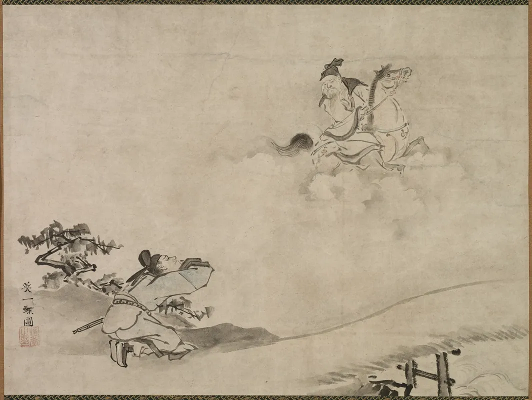 Daoist Immortal by Hanabusa Itchō - Canvas Print