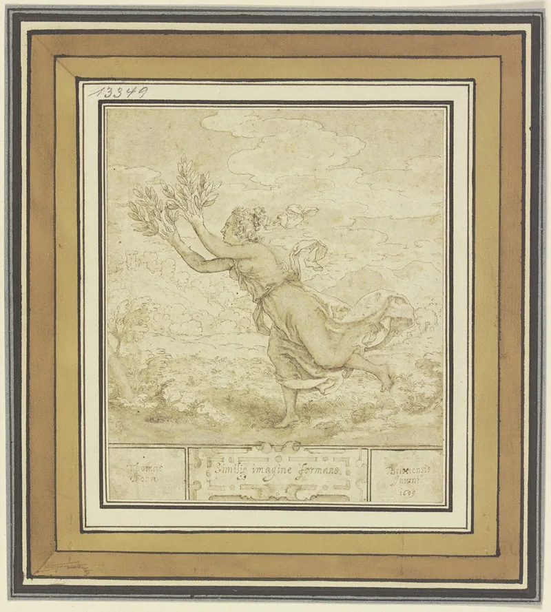 Daphne Vor Apollo Fliehend Sich In Einen Lorbeerbaum Verwandelnd by Tommaso Bona - Canvas Print