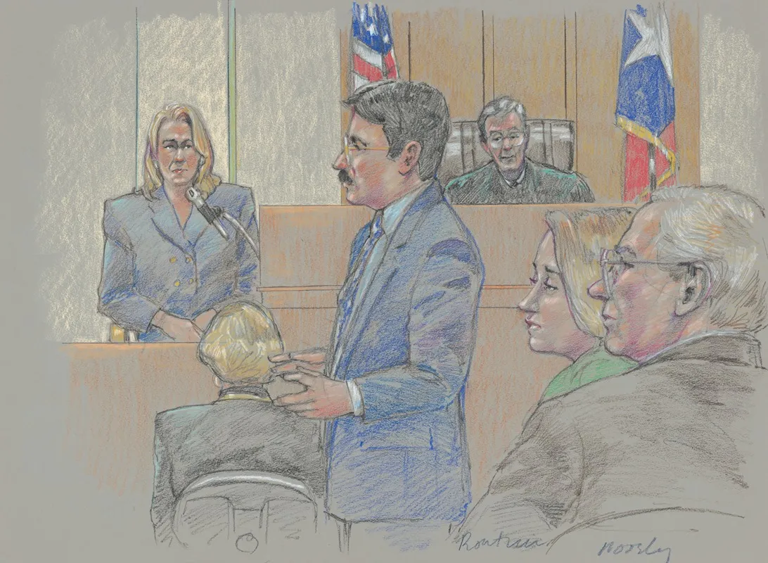 Darlie Lynn Routier Lawyer Judge And Others During Her Trial For Murder Of Her Son