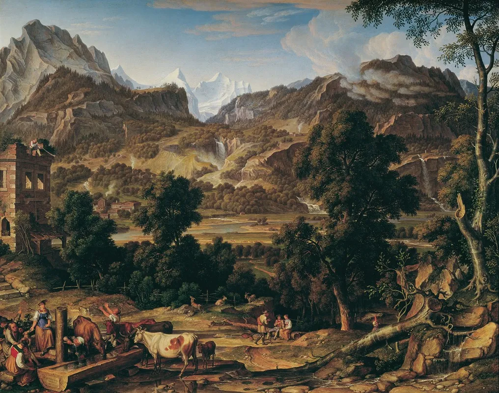 Das Berner Oberland by Joseph Anton Koch - Canvas Print