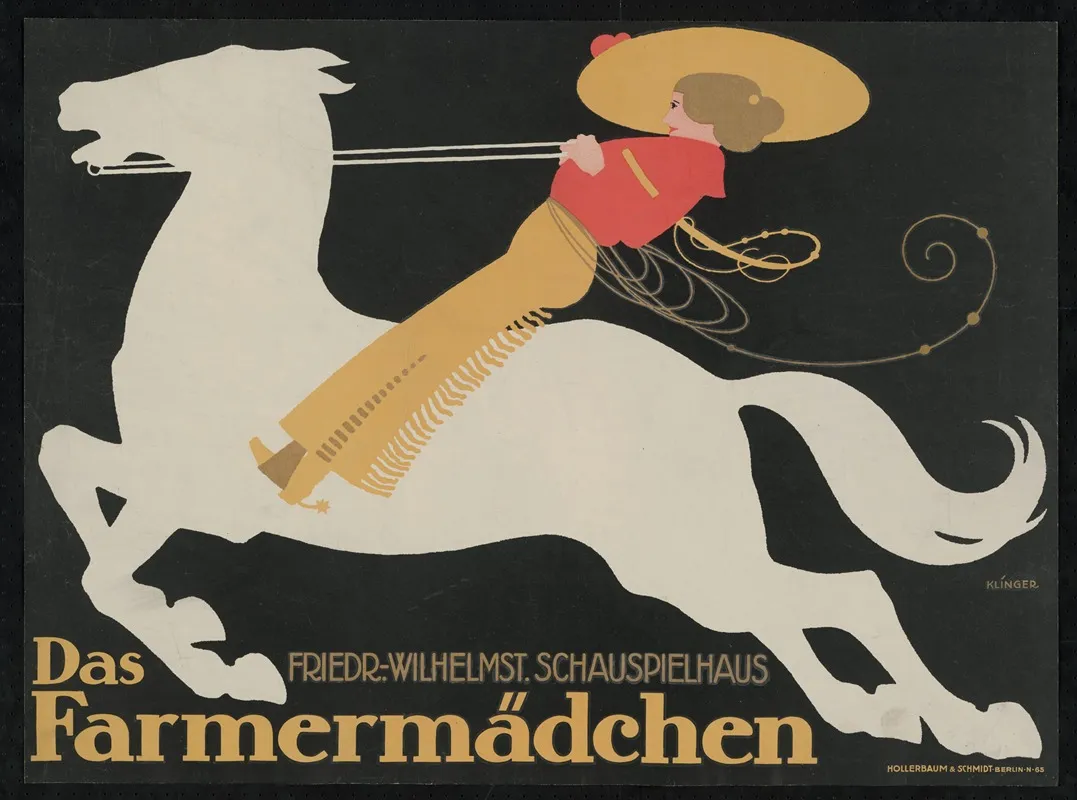 Das Farmermadchen by Julius Klinger - Canvas Print