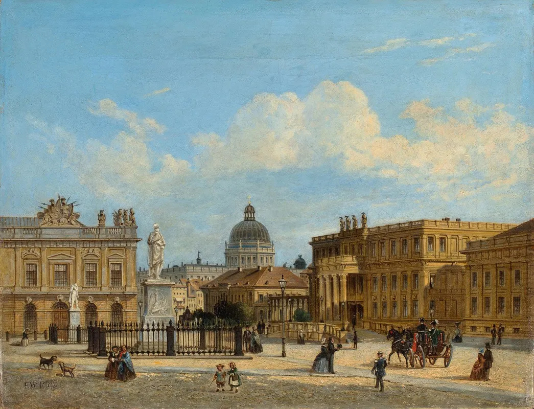 Das Kronprinzenpalais In Berlin by Friedrich Wilhelm Klose - Canvas Print