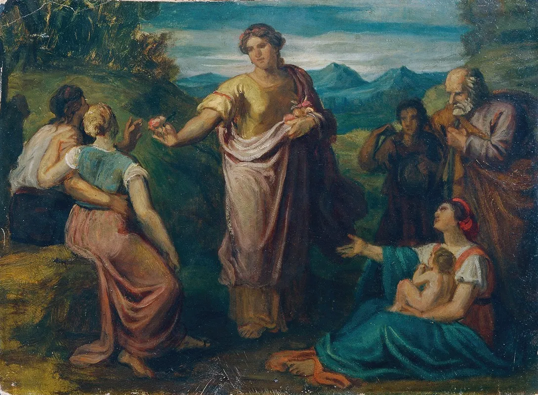 Das Madchen Aus Der Fremde by Carl Rahl - Canvas Print