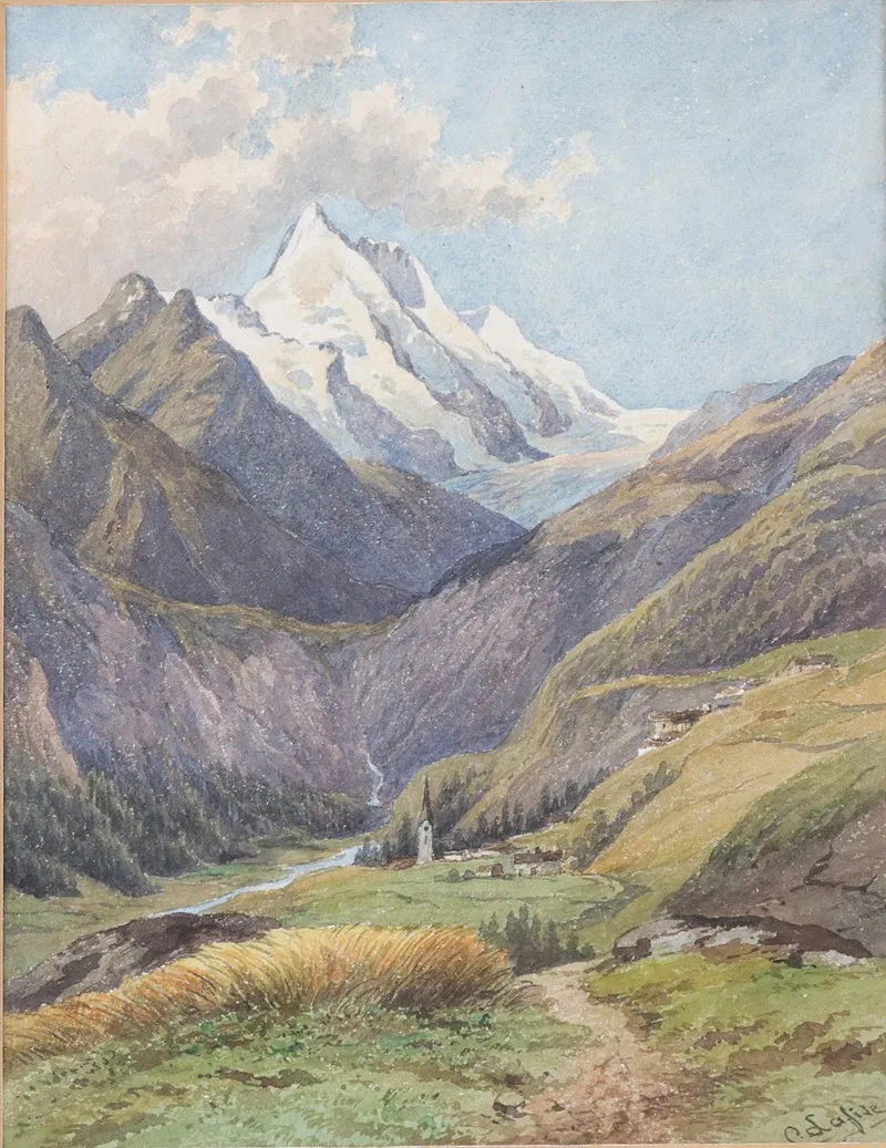 Das Molltal Mit Dem Grosglockner by Carl Lafite - Canvas Print