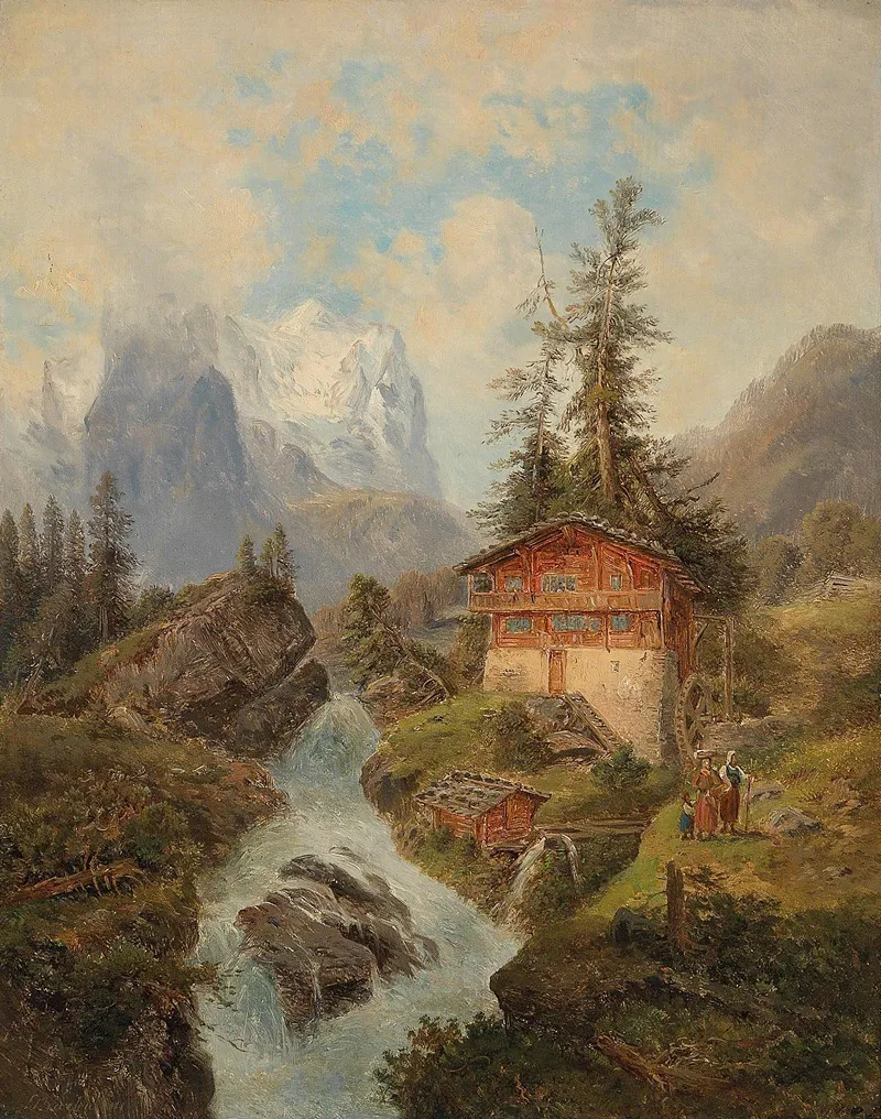 Das Wetterhorn by Gustav Barbarini - Canvas Print