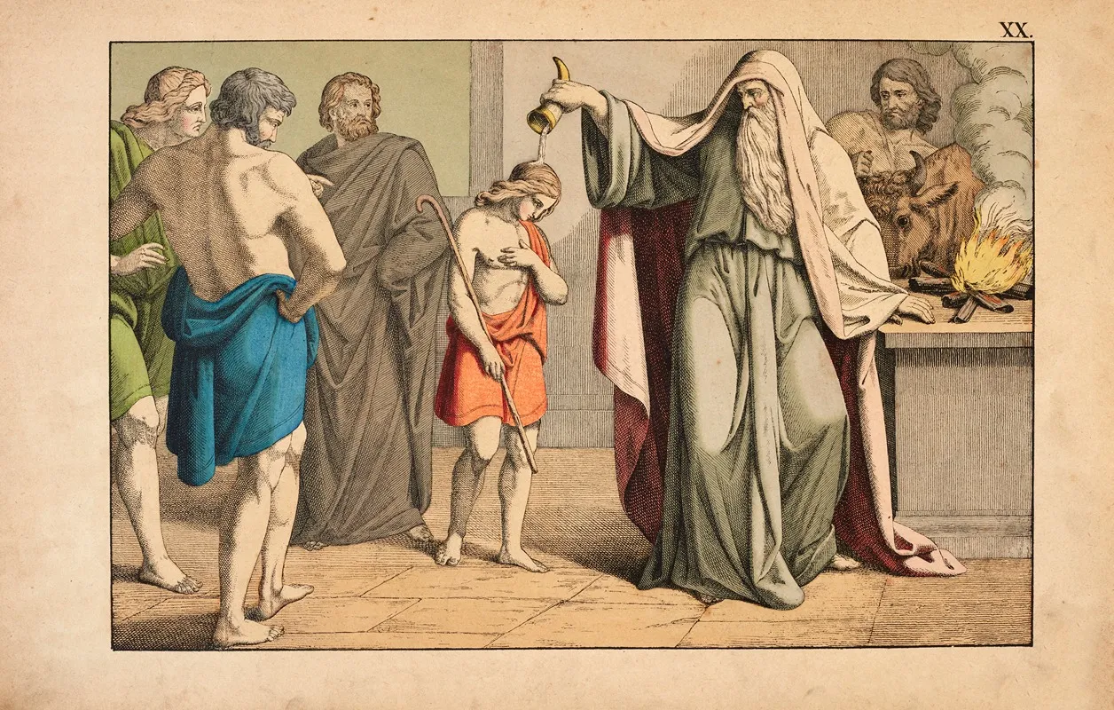 David Is Anointed King by Theodor Eckardt - Canvas Print