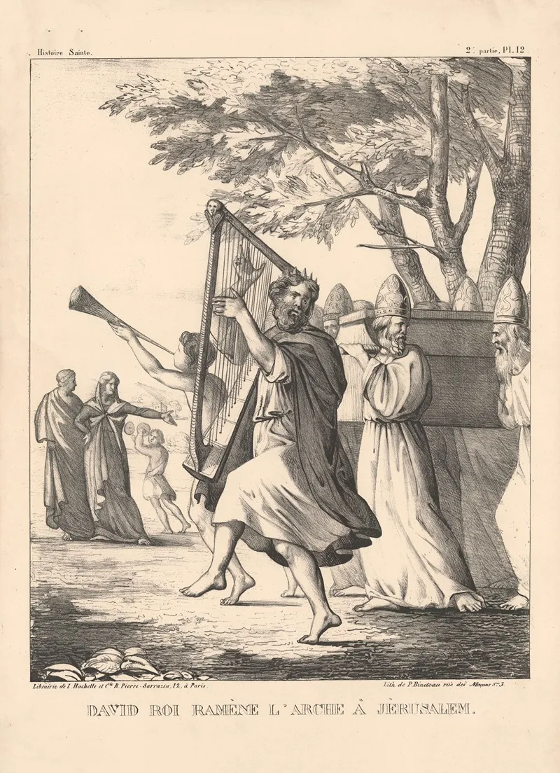 David Roi Ramene Larche A Jerusalem by P. Bineteau - Canvas Print