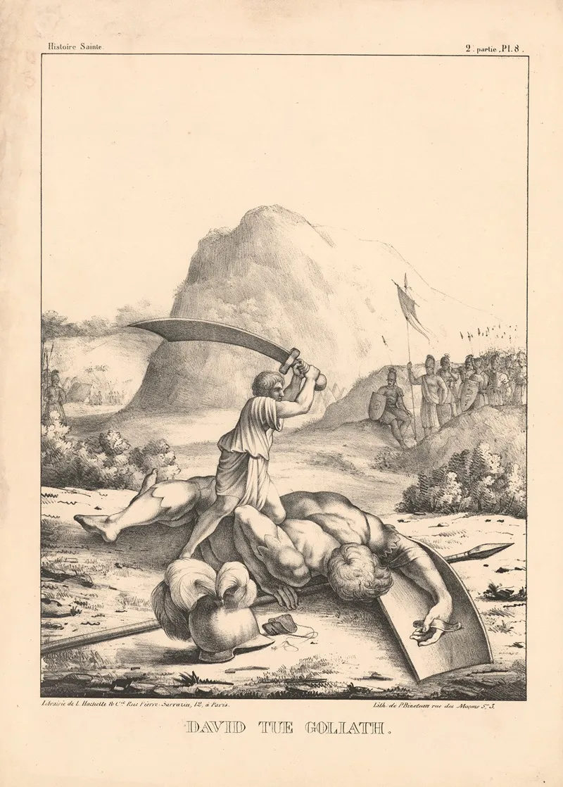 David Tue Goliath by P. Bineteau - Canvas Print