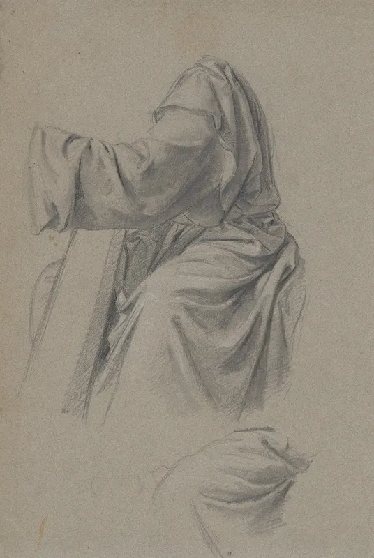 Davids Robe Study To The Painting King David Playing The Harp by Józef Simmler - Canvas Print