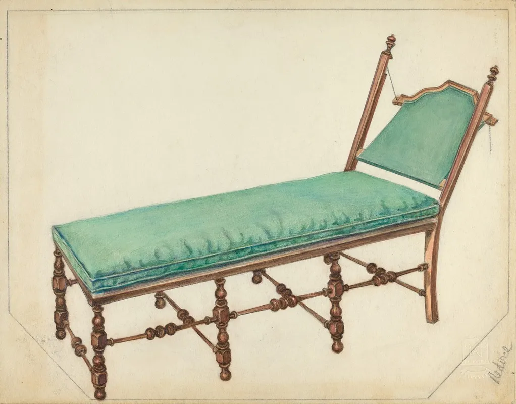 Day Bed 5 by Irene Malawicz - Canvas Print