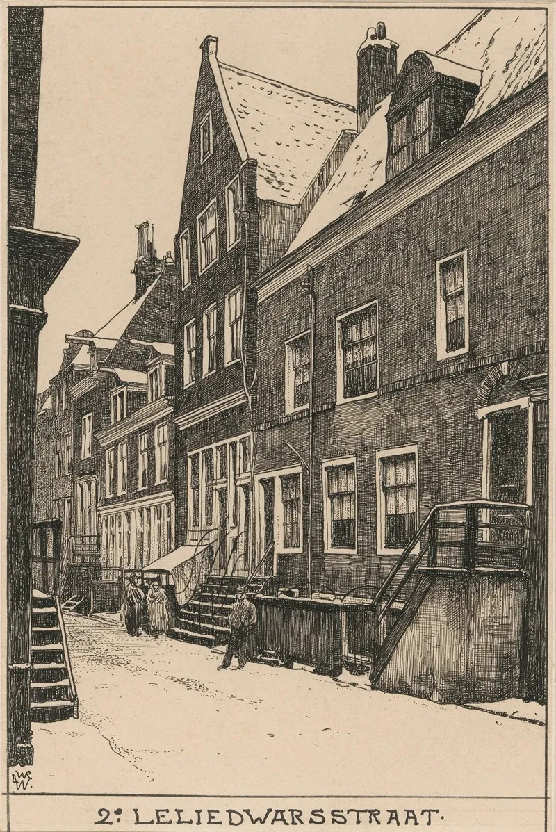 De 2de Leliedwarsstraat Te Amsterdam by Willem Wenckebach - Canvas Print