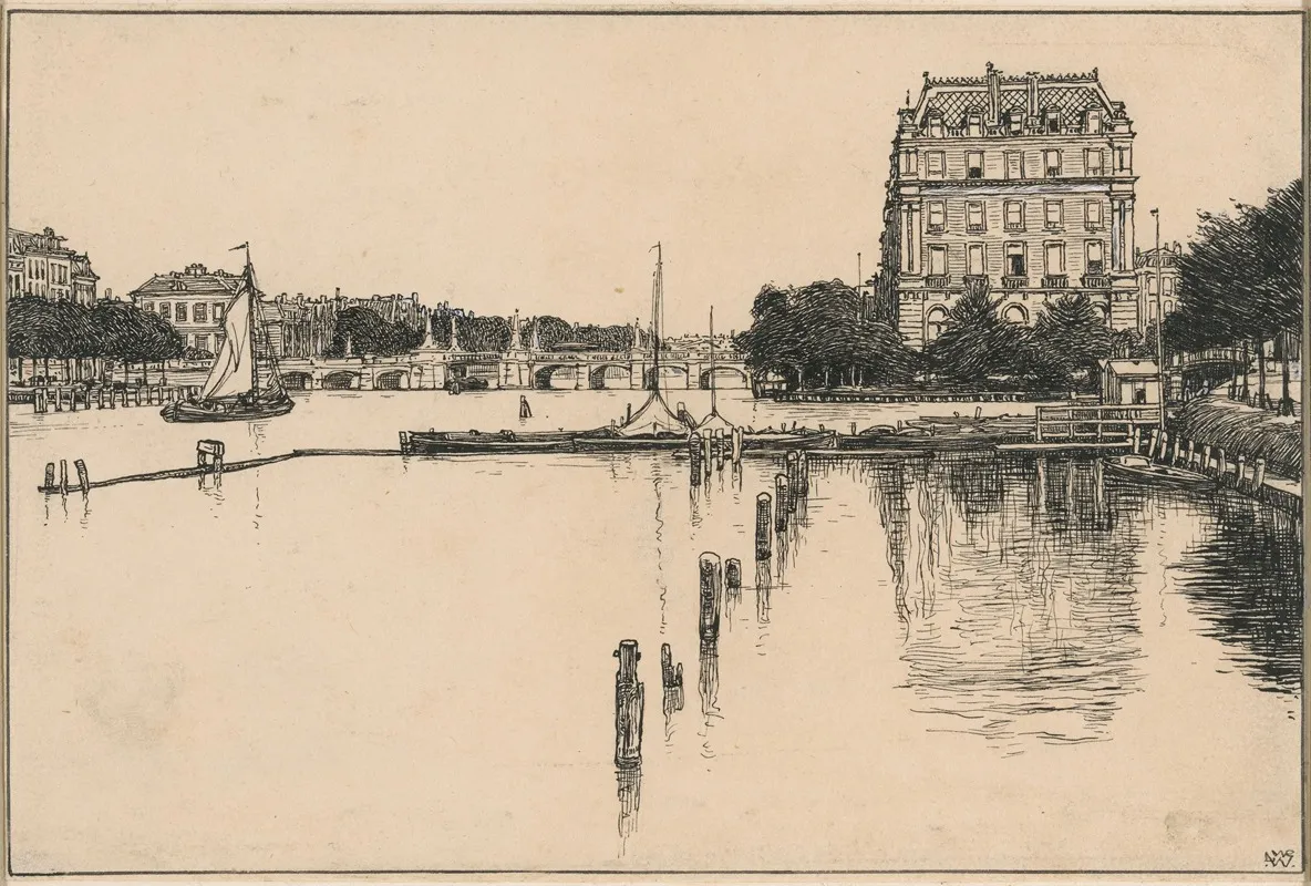 De Amstel by Willem Wenckebach - Canvas Print