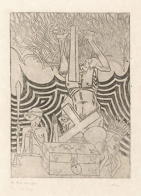 De Anarchie by Jan Toorop - Canvas Print
