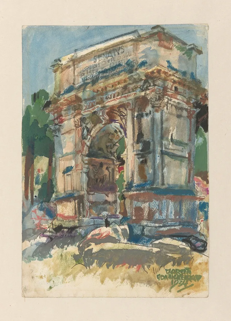 De Boog Van Titus Rome by Martin Monnickendam - Canvas Print