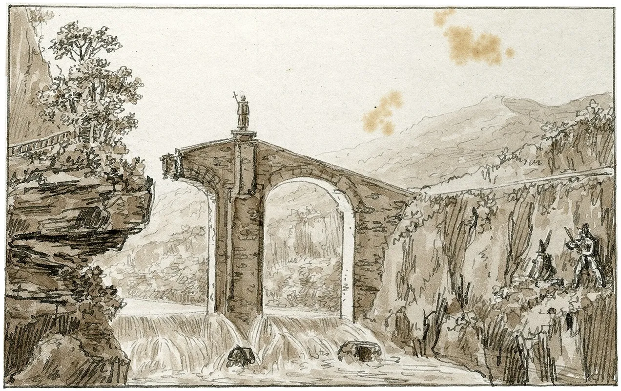 De Brug Van Almaraz by Otto Howen - Canvas Print