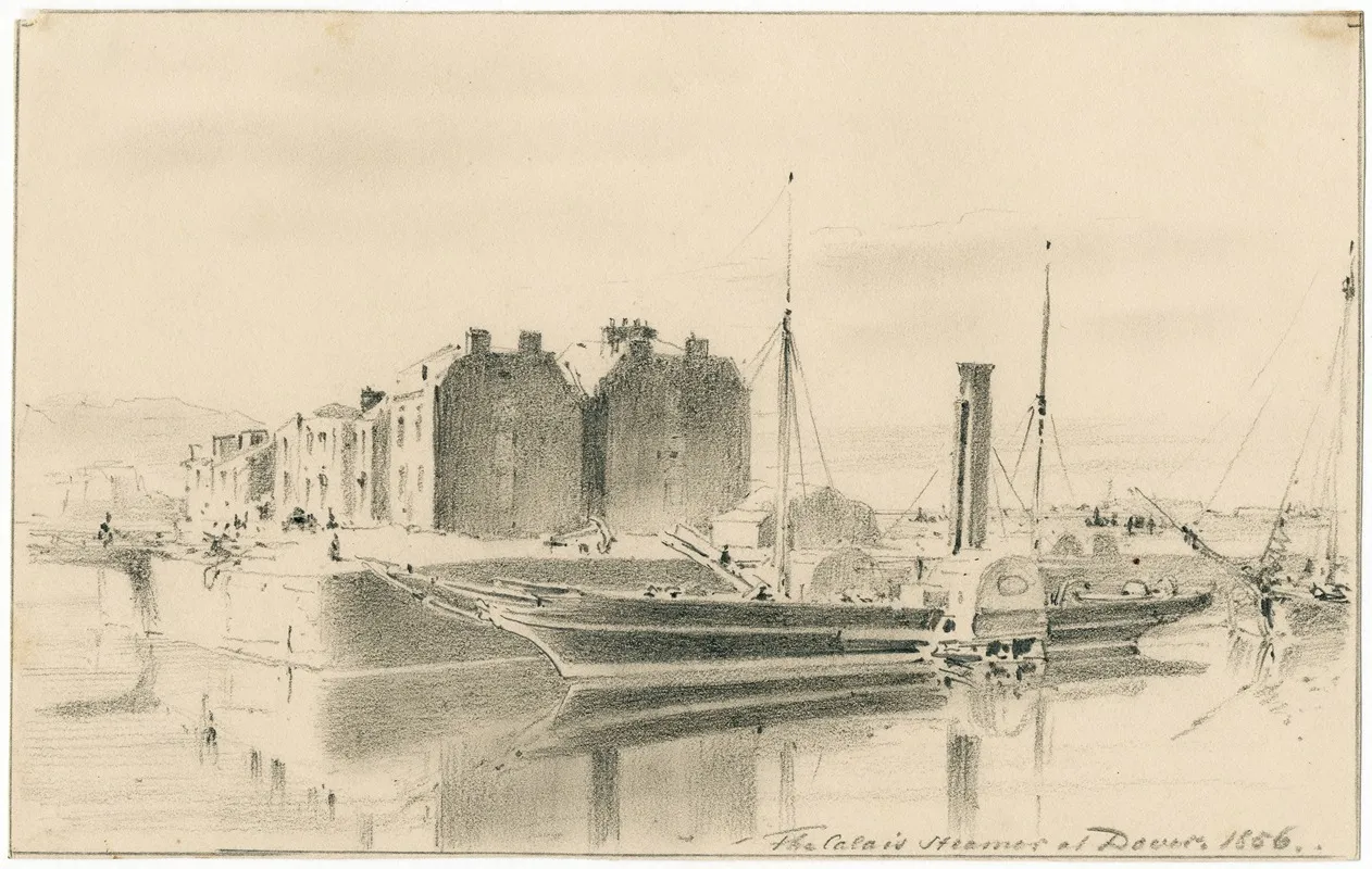 De Calais Dover Stoomboot Aan De Kade Te Dover