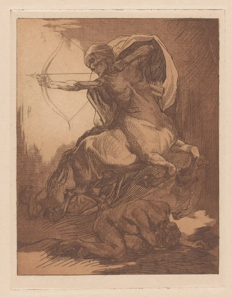 De Dood Als Centaur Met Pijl En Boog