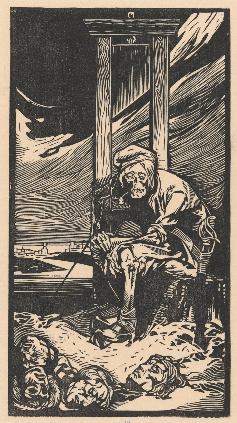 De Dood Bij De Guillotine by Johannes Josephus Aarts - Canvas Print