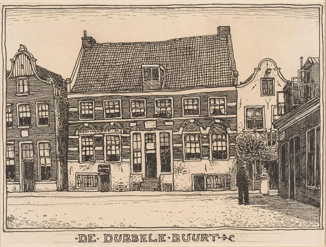 De Dubbele Buurt Te Amsterdam by Willem Wenckebach - Canvas Print
