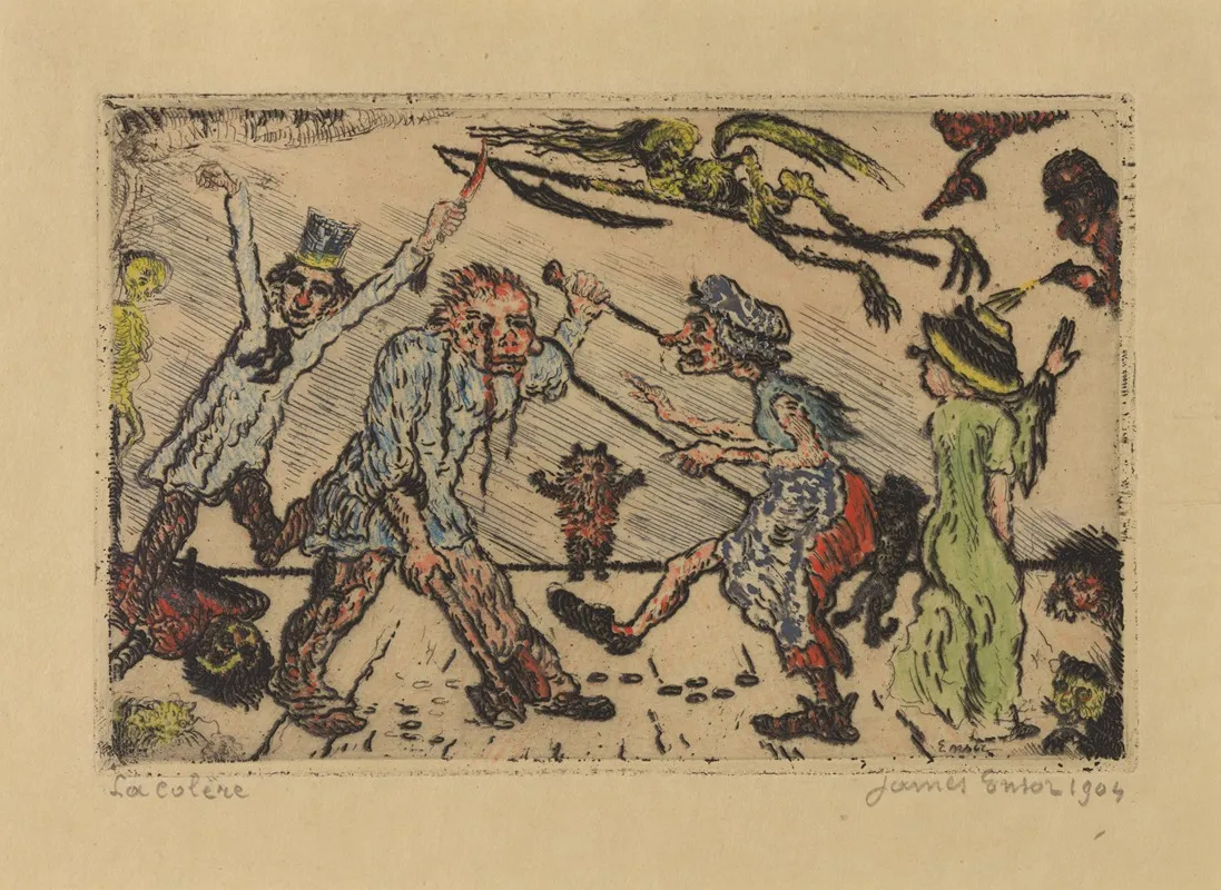 De Gramschap by James Ensor - Canvas Print
