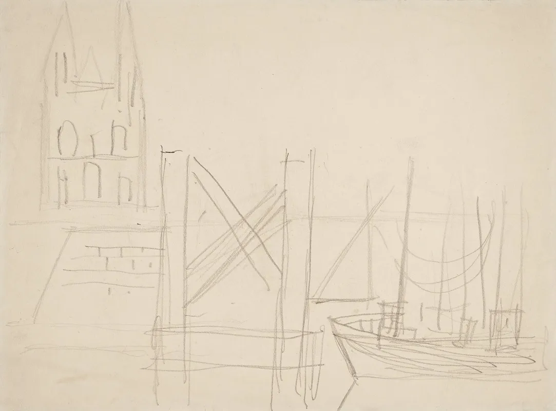 De Haven by Jean Brusselmans - Canvas Print