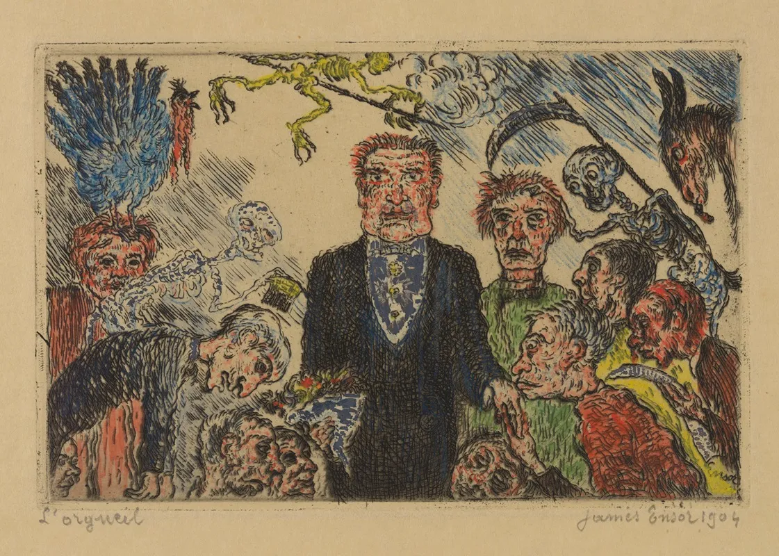 De Hoogmoed by James Ensor - Canvas Print